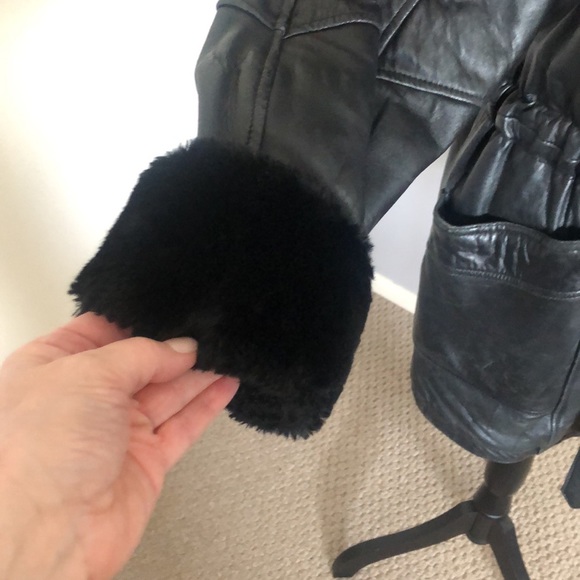 Miropa leather hooded coat - Picture 5 of 13